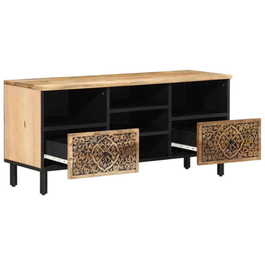 TV-Schrank 100x33x46 cm Massivholz Mango