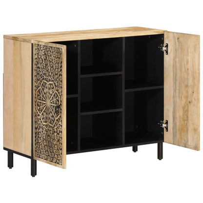 Beistellschrank 90x33x75 cm Massivholz Mango