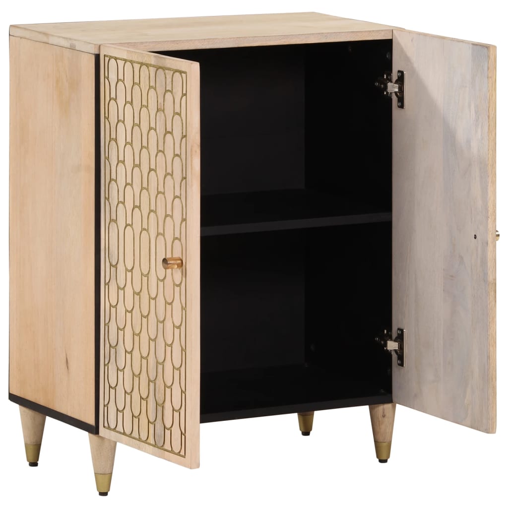 Beistellschrank 60x33x75 cm Massivholz Mango