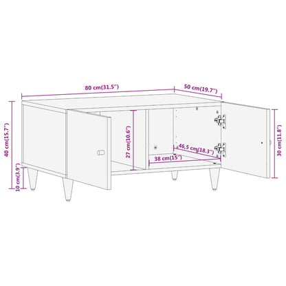 Couchtisch 80x50x40 cm Massivholz Mango