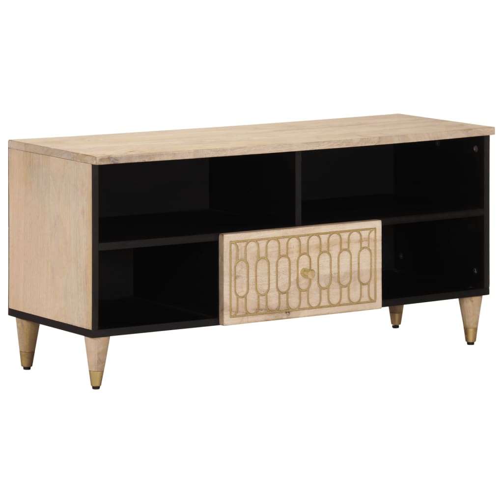 TV-Schrank 100x33x46 cm Massivholz Mango