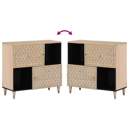 Beistellschrank 80x33x75 cm Massivholz Mango