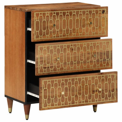 Beistellschrank 60x33x75 cm Massivholz Mango