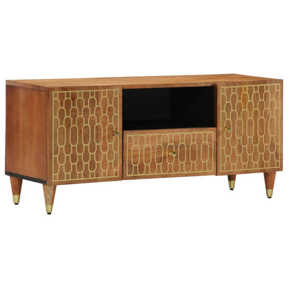 TV-Schrank 105x33x46 cm Massivholz Mango