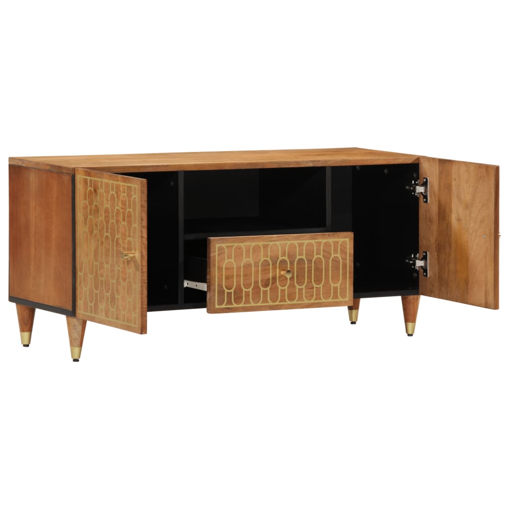 TV-Schrank 105x33x46 cm Massivholz Mango