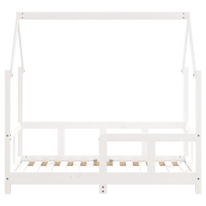 Children's bed white 70x140 cm solid pine wood