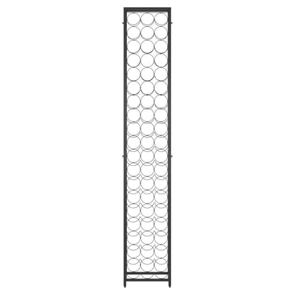 Weinregal für 57 Flaschen Schwarz 34x18x200 cm Schmiedeeisen