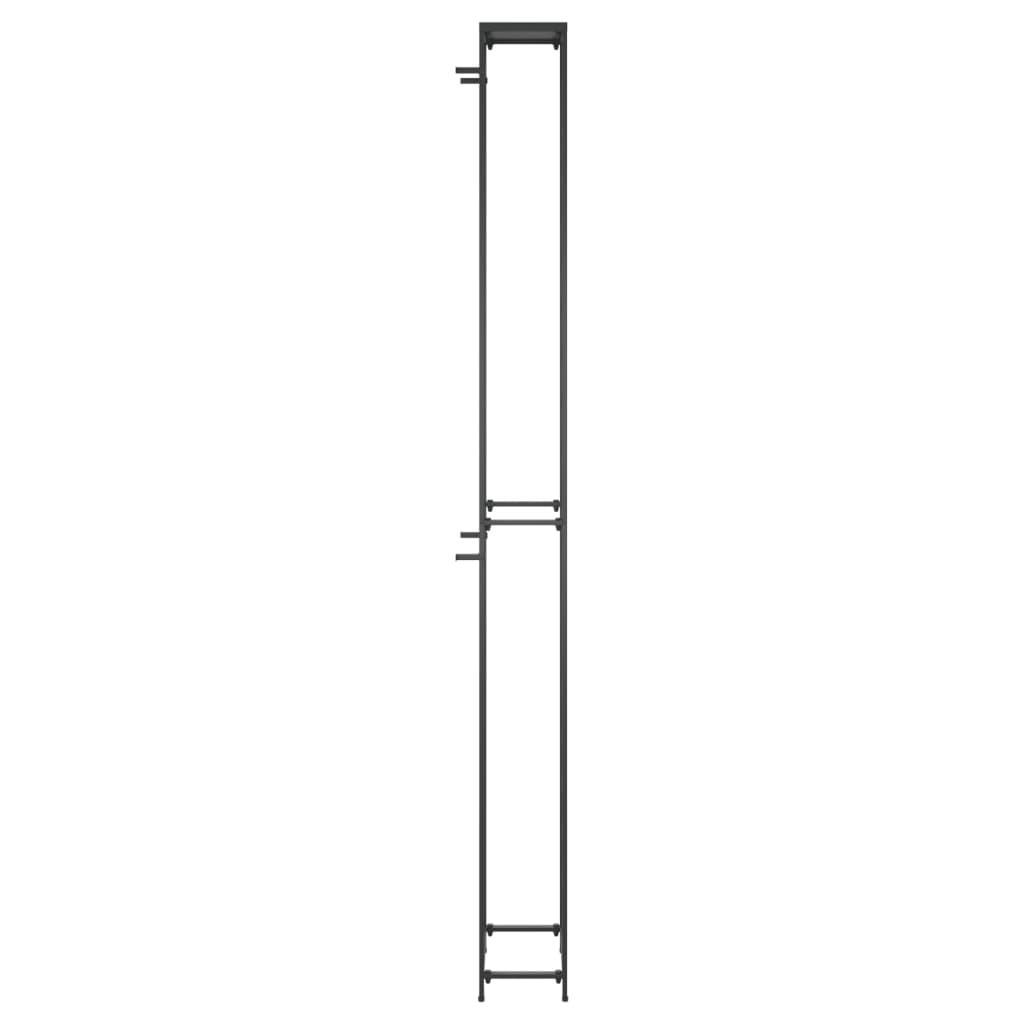 Weinregal für 57 Flaschen Schwarz 34x18x200 cm Schmiedeeisen