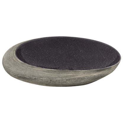 Countertop washbasin purple and grey oval 59x40x14 cm ceramic