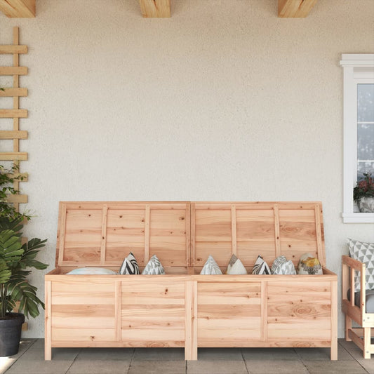 Garden chest 198.5x50x56.5 cm solid fir wood