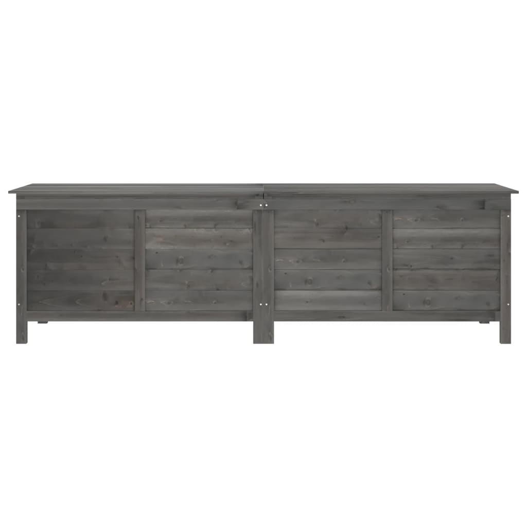 Garden chest anthracite 198.5x50x56.5 cm solid fir wood