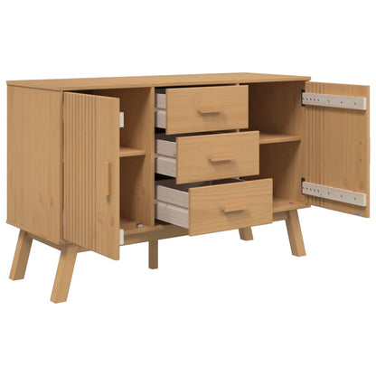 Sideboard OLDEN Braun 114x43x73,5 cm Massivholz Kiefer