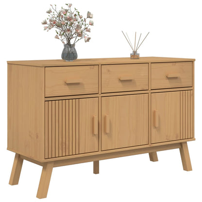 Sideboard OLDEN Braun 114x43x73,5 cm Massivholz Kiefer