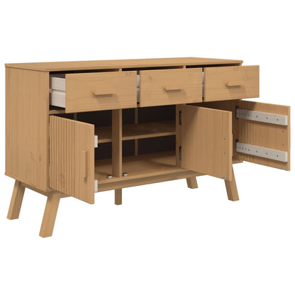 Sideboard OLDEN Braun 114x43x73,5 cm Massivholz Kiefer