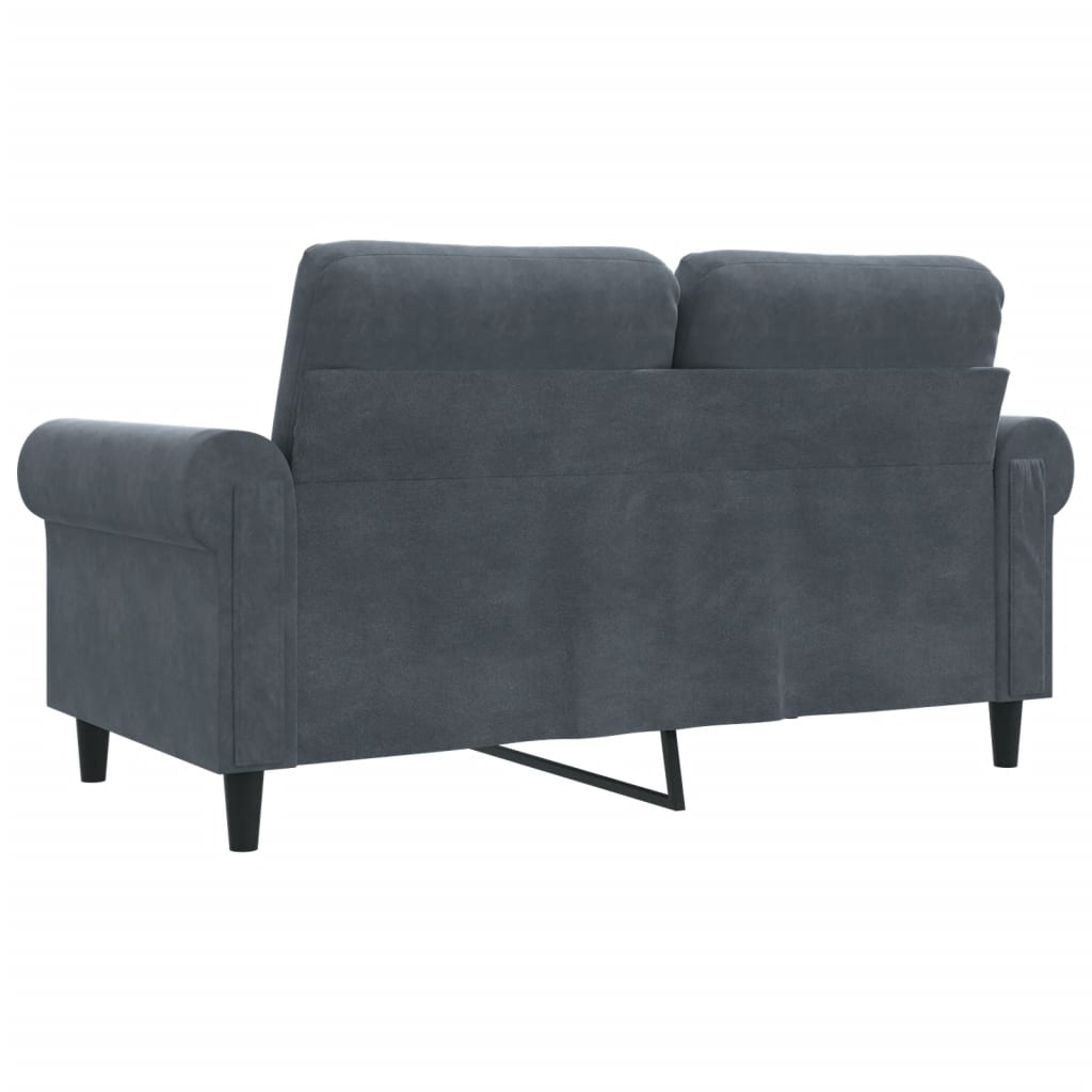 2-Sitzer-Sofa Dunkelgrau 120 cm Samt