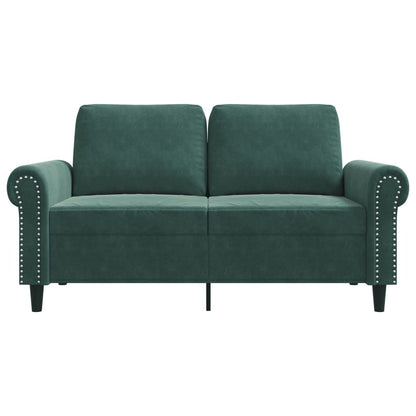 2-Sitzer-Sofa Dunkelgrün 120 cm Samt