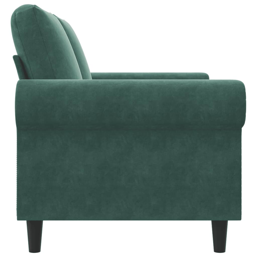 2-Sitzer-Sofa Dunkelgrün 120 cm Samt