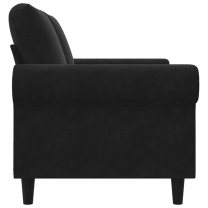 2-Sitzer-Sofa Schwarz 120 cm Samt