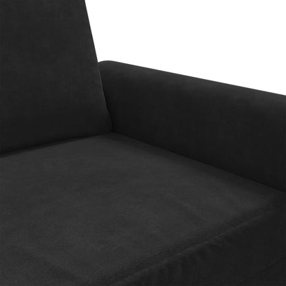 2-Sitzer-Sofa Schwarz 120 cm Samt