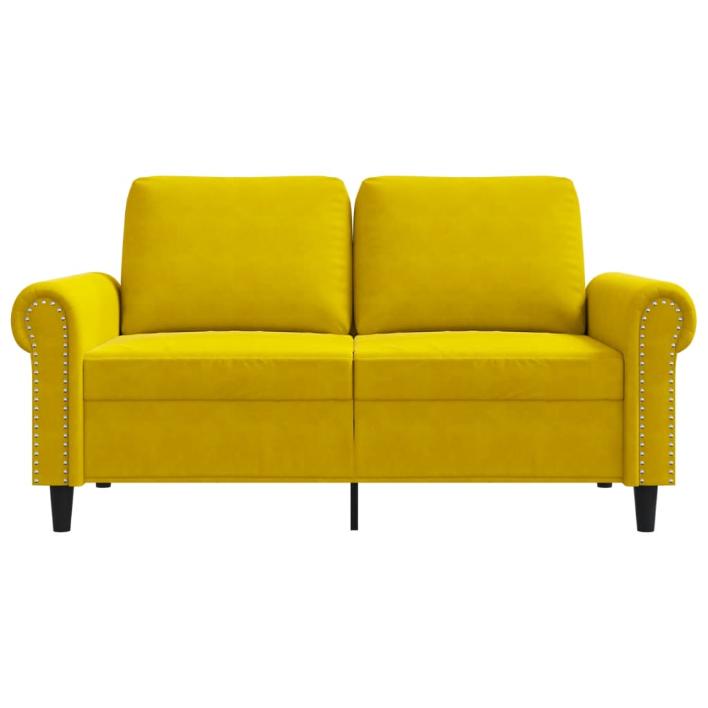 2-Sitzer-Sofa Gelb 120 cm Samt