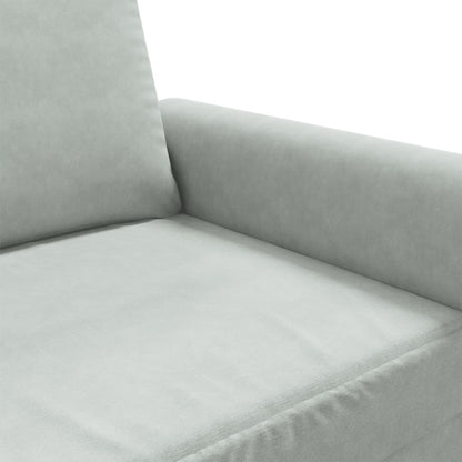 2-Sitzer-Sofa Hellgrau 140 cm Samt