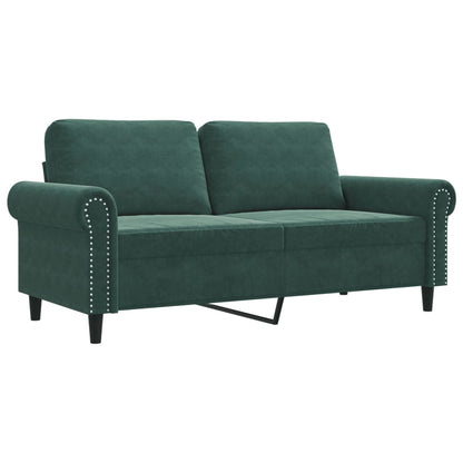 2-Sitzer-Sofa Dunkelgrün 140 cm Samt