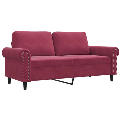 2-Sitzer-Sofa Weinrot 140 cm Samt