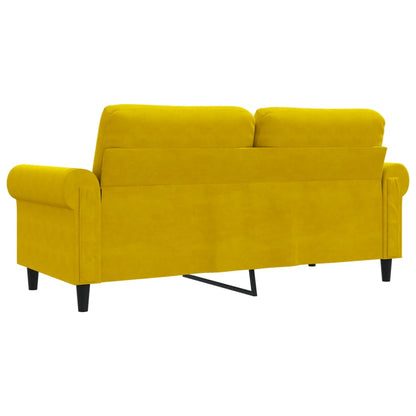 2-Sitzer-Sofa Gelb 140 cm Samt