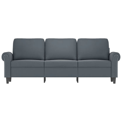 3-Sitzer-Sofa Dunkelgrau 180 cm Samt