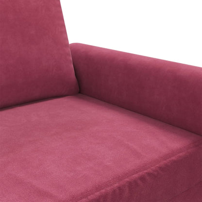 3-Sitzer-Sofa Weinrot 180 cm Samt