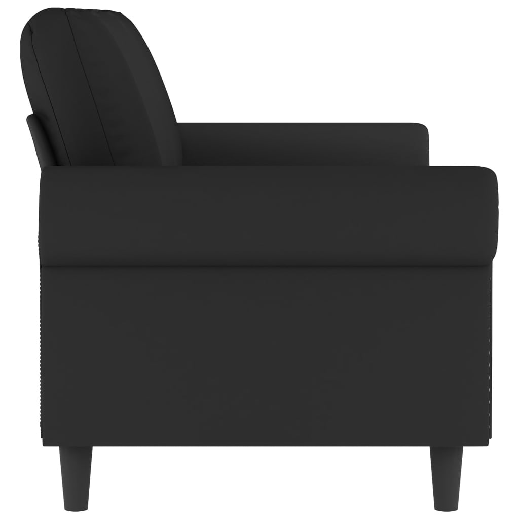 3-seater sofa black 180 cm velvet