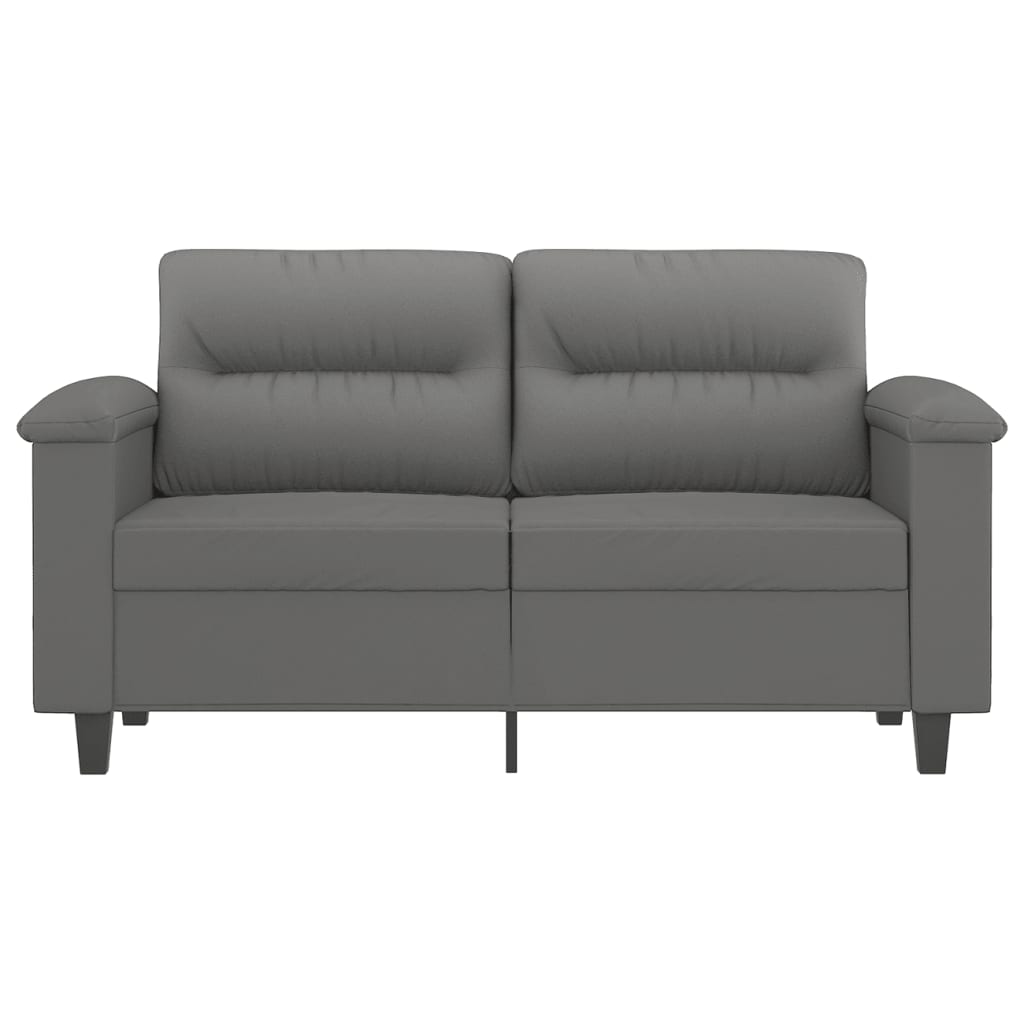 2-Sitzer-Sofa Dunkelgrau 120 cm Mikrofasergewebe