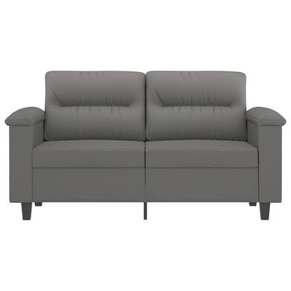 2-Sitzer-Sofa Dunkelgrau 120 cm Mikrofasergewebe