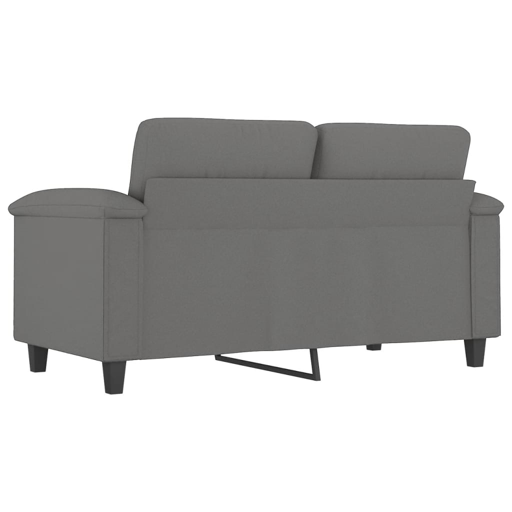 2-Sitzer-Sofa Dunkelgrau 120 cm Mikrofasergewebe