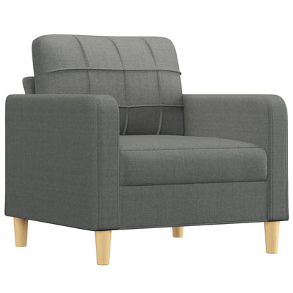 Sofa armchair dark grey 60 cm fabric