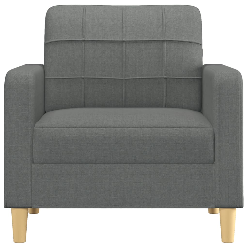 Sofa armchair dark grey 60 cm fabric