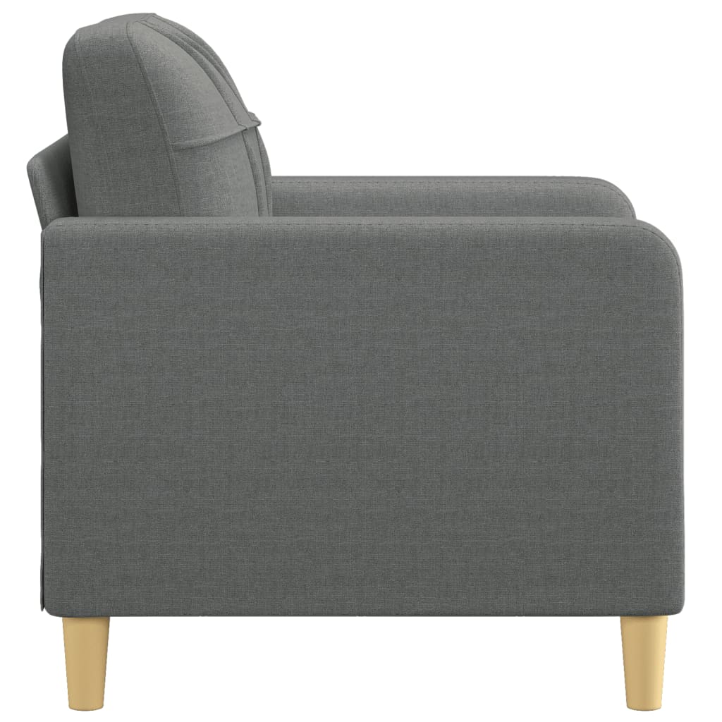 Sofa armchair dark grey 60 cm fabric