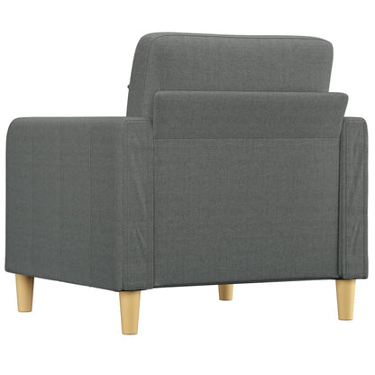 Sofa armchair dark grey 60 cm fabric