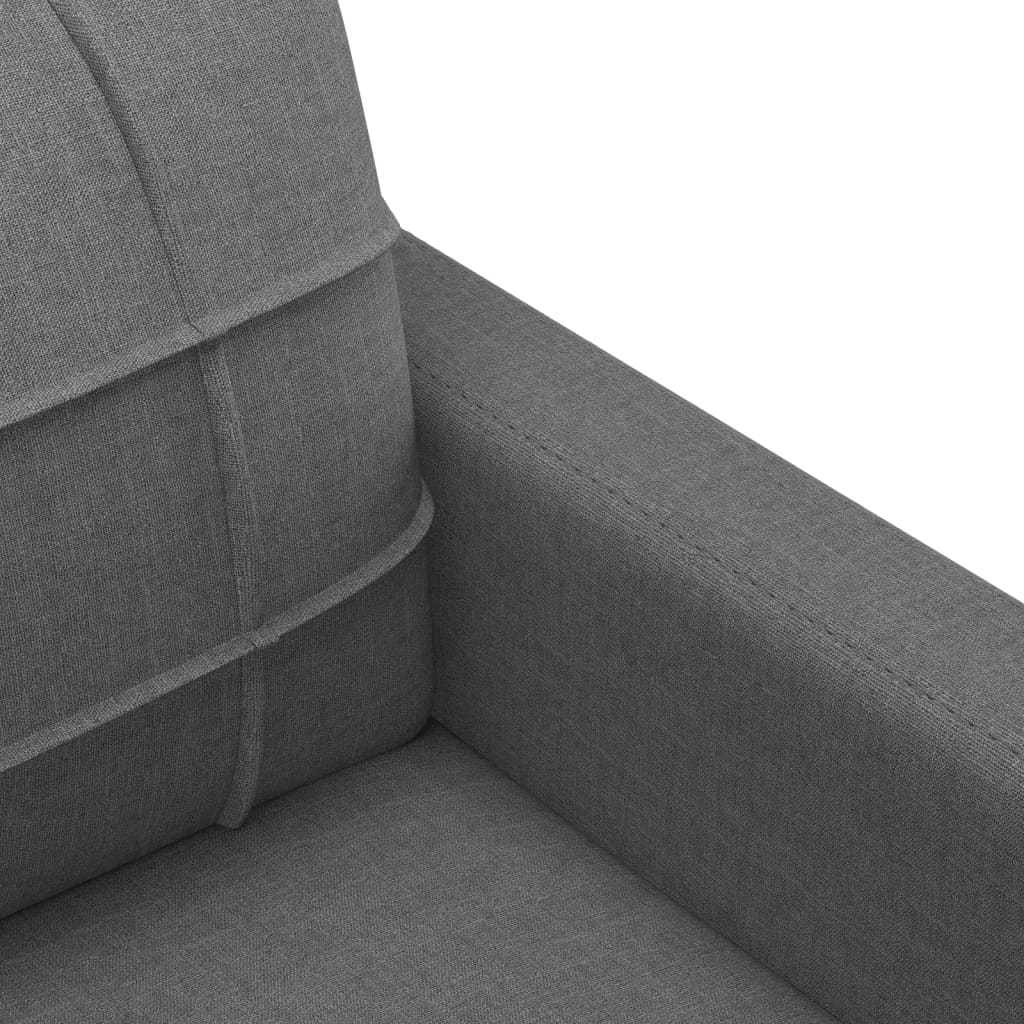 Sofa armchair dark grey 60 cm fabric