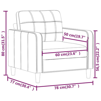 Sofasessel Braun 60 cm Stoff