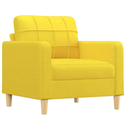 Sofa armchair light yellow 60 cm fabric