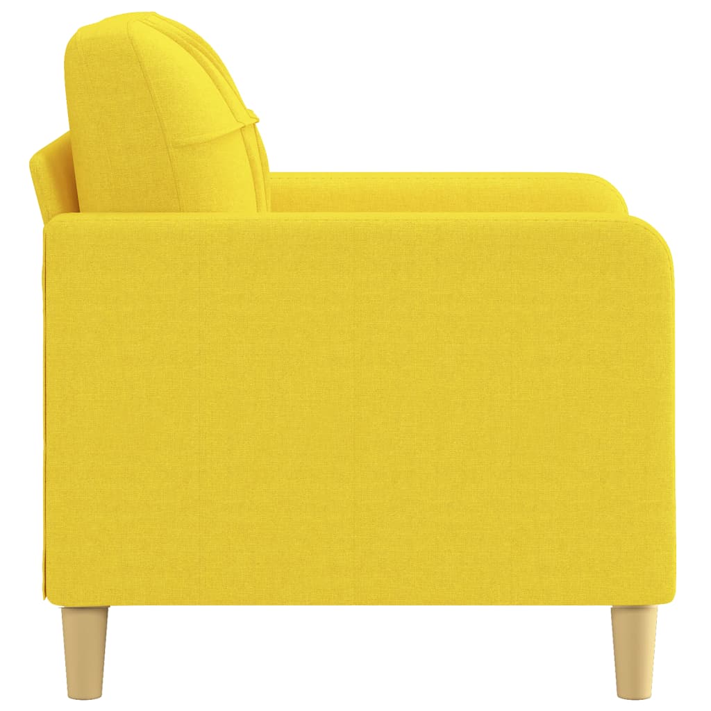 Sofa armchair light yellow 60 cm fabric