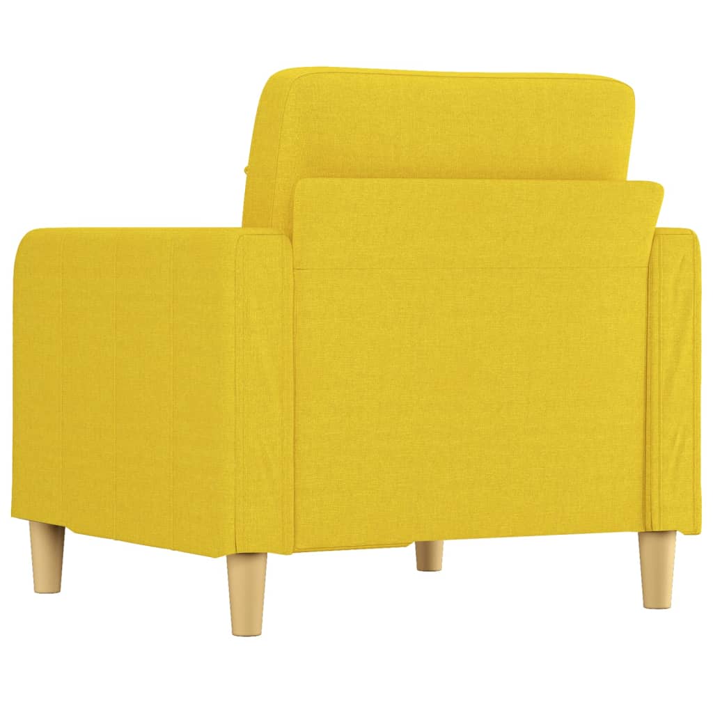 Sofa armchair light yellow 60 cm fabric