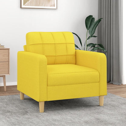 Sofa armchair light yellow 60 cm fabric