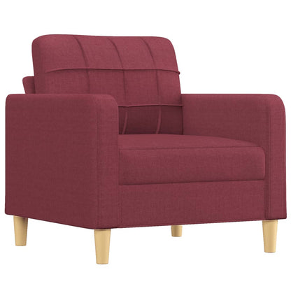 Sofa armchair wine red 60 cm fabric