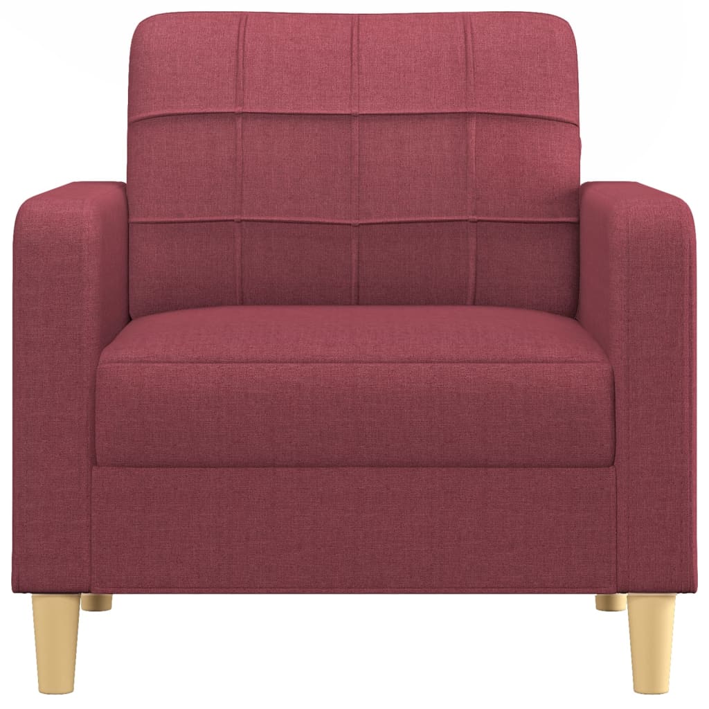 Sofa armchair wine red 60 cm fabric