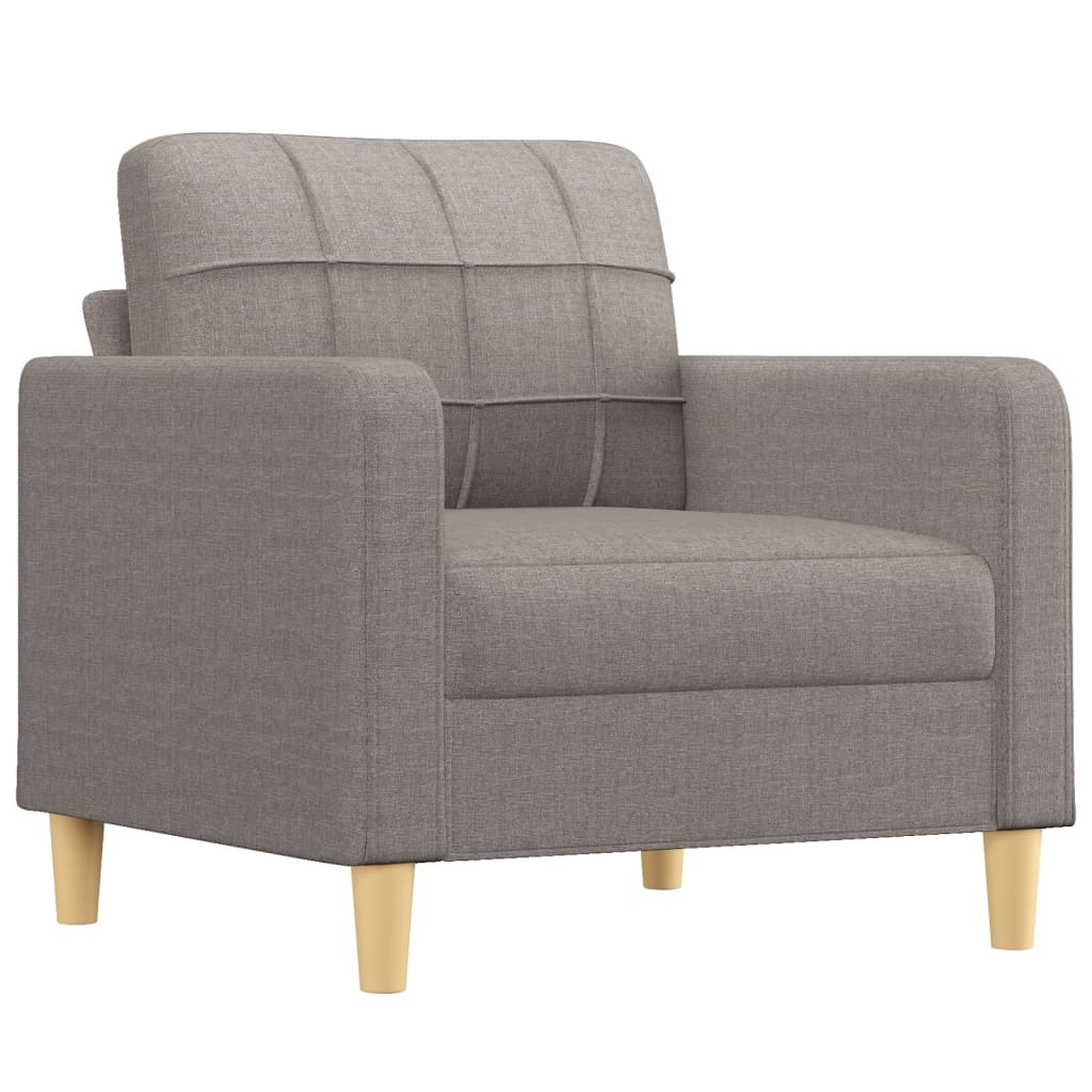 Sofa armchair taupe 60 cm fabric