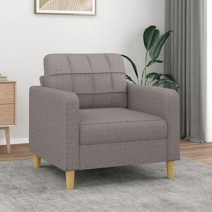 Sofa armchair taupe 60 cm fabric