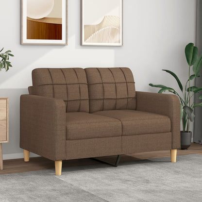 2-Sitzer-Sofa Braun 120 cm Stoff