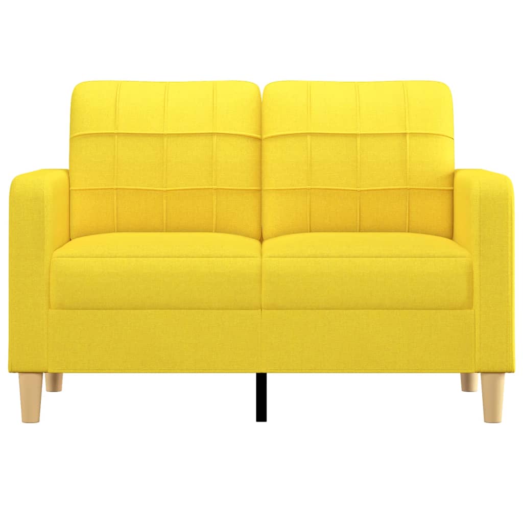 2-Sitzer-Sofa Hellgelb 120 cm Stoff